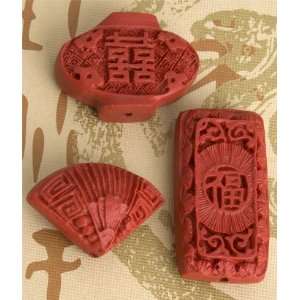    Cinnabar Beads   Double Happiness/Fan Arts, Crafts & Sewing