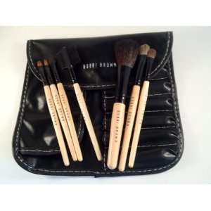  Bobbi Brown 7 PC Makeup Brush Set w/ Faux Leather Case 