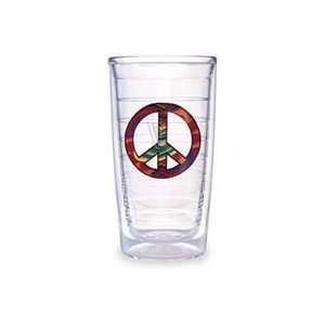Tervis Tumblers 16oz Set 4 Peace Sign Tie Dyed Cups NEW