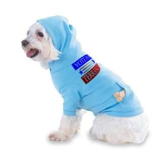VOTE FOR TERRANCE Hooded (Hoody) T Shirt with pocket for your Dog or 