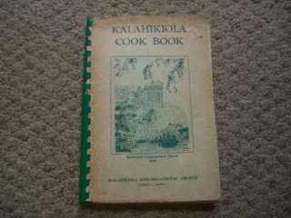 Kalahikiola Cook Book Cookbook Hawaii Hawaiian 1955 Kohala Church Big 