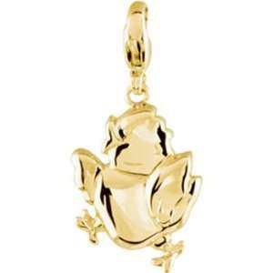  14K Yellow Gold Baby Chick Charm: Jewelry