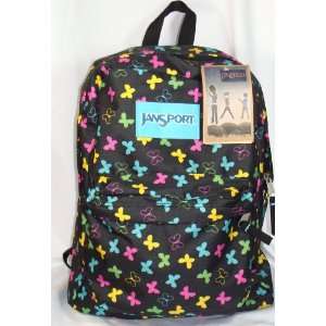   Superbreak Backpack. Black Multi Butterfly Party: Sports & Outdoors