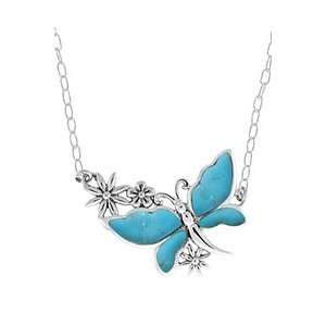  Boma Sterling Silver & Turquoise Butterfly Necklace: Boma 