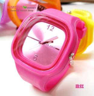 10X DIY ODM Jelly Wrist Watch multicolor Unisex silicon  