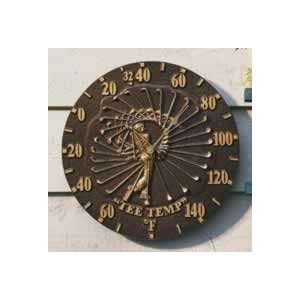   Products Golfer Thermometer   French Bronze Patio, Lawn & Garden