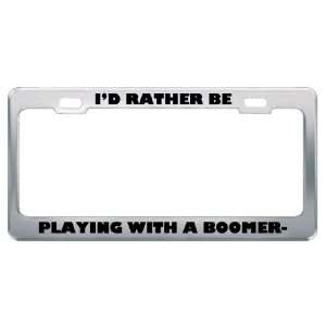   With A Boomerang Metal License Plate Frame Tag Holder Automotive