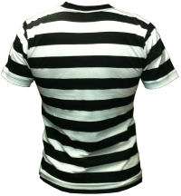 Mens Black and White Striped T Shirt   S/M/L/XL  