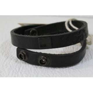 Diesel Leather Doppio Bracelet Hand Belt Black Made in Italy BNWT 100% 