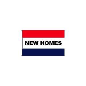   Nylon Horizontal Message Flag, 3 x 5, New Homes