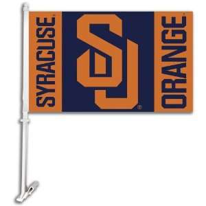 97048   Syracuse Orange Car Flag W/Wall Brackett Sports 