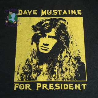 Mens T SHIRT Dave Mustaine For President S/S Black  