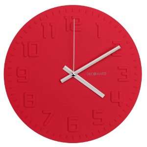  DecoMates Non Ticking Silent Wall Clock   Disc (Red): Home 