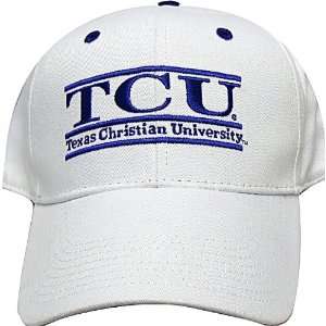  TCU Horned Frogs White College Bar Cap By The Game: Sports 