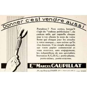  1926 Ad Marcel Gaupillat 39 Rue Bouret Paris Marketing 