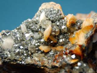 Superb Golden Barite w/Cerussite on matrix, Mibladen  