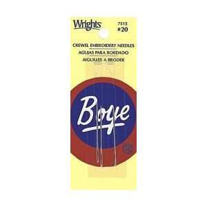  Boye Crewel Hand Needles Size 20 3/Pkg 7515; 6 Items/Order 