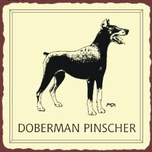   Pinscher Dog Vintage Metal Animal Retro Tin Sign: Home & Kitchen