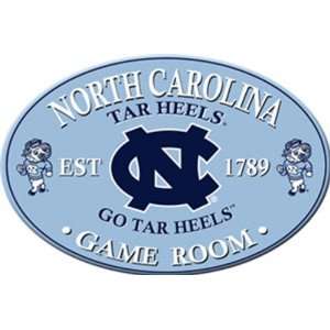  North Carolina Tarheels UNC Oval Wooden Bar Sign: Sports 