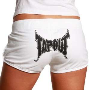 TapouT Ladies White Black Terry Shorts:  Sports & Outdoors