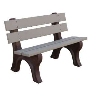  Eagle One 4 Feet High Back Bench (2 x 6)   White with Grey 