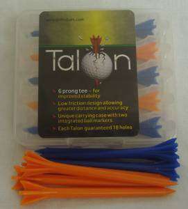 TALON   no friction golf tees & case Orange & Blue 40pk  