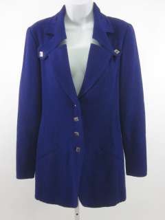 KARL LAGERFELD Royal Blue Button Up Blazer Jacket Sz 36  