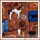   Ranglers Ranch Western Cowboy BLUE Horse Show Barn Wood RARE OOP FQ