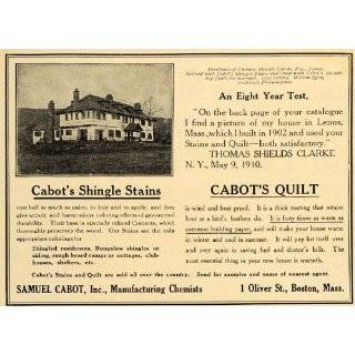 1911 Ad Samuel Cabots Creosote Stains Coating Home   Original Print 