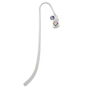   Plated Charm Bookmark with Tanzanite Swarovski Drop: Office Products