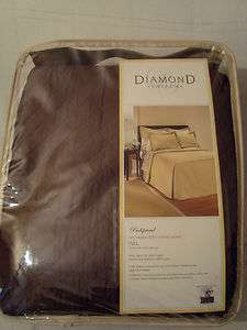 DIAMOND 300 THREAD COUNT COTTON SATEEN FULL SIZE BED SPREAD NEW  
