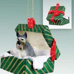   Green Gift Box Dog Ornament   Gray:  Home & Kitchen