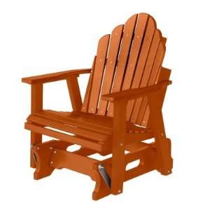  Cozi Back Adirondack Glider   Mango Orange Patio, Lawn 