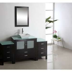Virtu USA MS 4463 Brentford 63 Inch Single Sink Bathroom Vanity with 