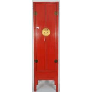  BK0020Y Asian Inspired Red Lacquered Tall and Slender 