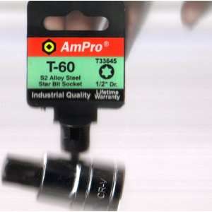  AmPro T 60 S2 Ally Steel   Star Bit Socket   1/2 Dr.