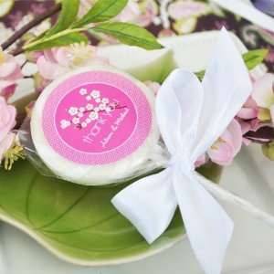   Sweet Cherry Blossom Personalized Lollipop Favors 