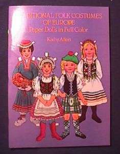 1983 Europe Folk Costumes Kathy Albert Paper Doll Book  