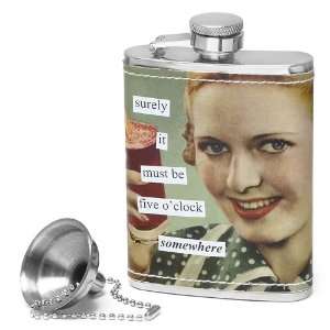  Five OClock Somewhere Flask by Anne Taintor Kitchen 