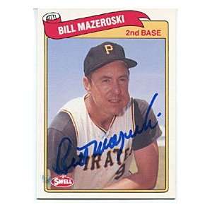  Bill Mazeroski Autographed / Signed 1989 Swell Card 