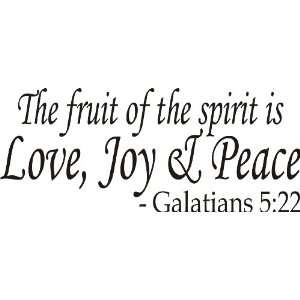   spirit is love, joy and peace Bible Verse Vinyl Art