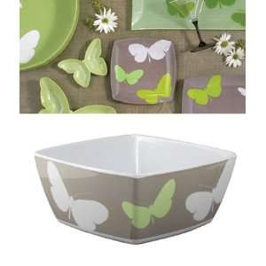  Flutterby Melamine Square Bowl by Precidio Kitchen 