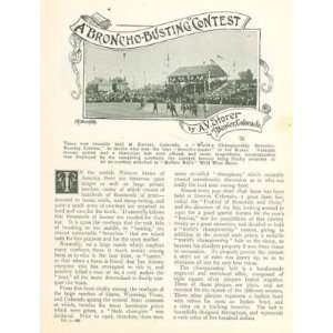  1903 World Championship Broncho Busting Contest Denver 