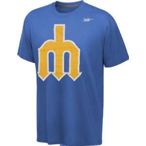Seattle Mariners Nike Cooperstown Royal Heather Blended T Shirt