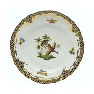 Herend Rothschild Bird Brown Bread & Butter Plate Motif #10  