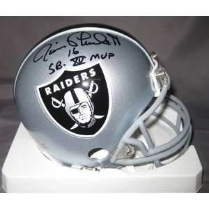  Jim Plunkett Autographed Mini Helmet   Sb Xv Mvp: Sports 