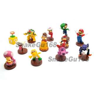 Lot 12 Super Mario Bros 1.5 2 BOWSER Figure Toy+MS82  