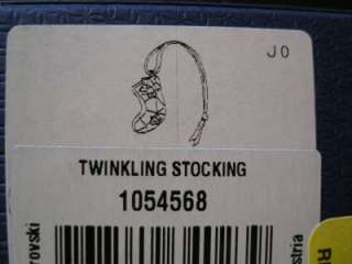 Swarovski 2010 Twinkling Stocking Crystal Ornament NIB  