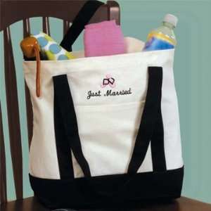    Just Married Tote Bag Pink Flip Flop Design: Everything Else