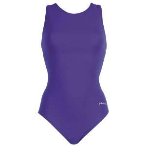   Aquashape Moderate Lap Swimsuit Solids PURPLE 12: Sports & Outdoors